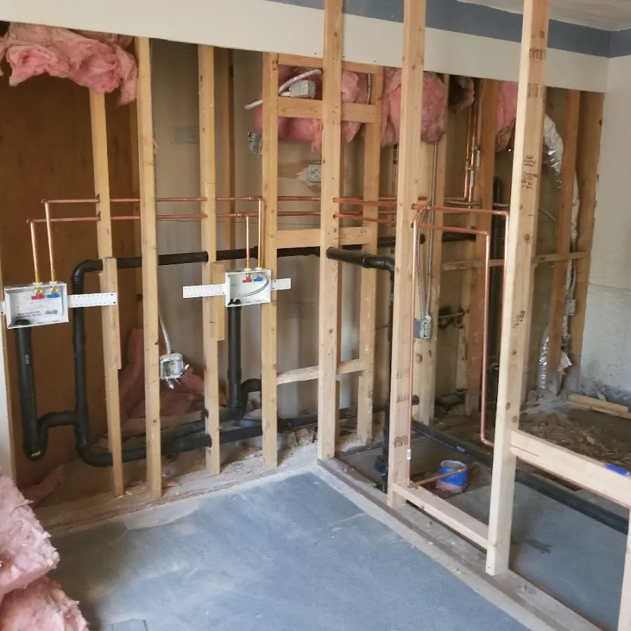 Copper pipe rough-in and plumbing installation in Smiths Station